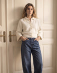 PCNamira Denim Pant, Mid-blue Denim