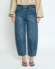 PCNamira Denim Pant, Mid-blue Denim