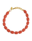Handgeknoopte Koraal Armband