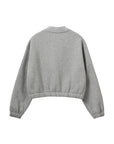 KatieSW Sweat Bomber Jacket, Grey Melange
