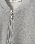 KatieSW Sweat Bomber Jacket, Grey Melange