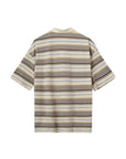 PilSW Oversize Striped Polo Shirt, Off White Striped