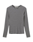 SNOS433 Top L/S Navy Striped