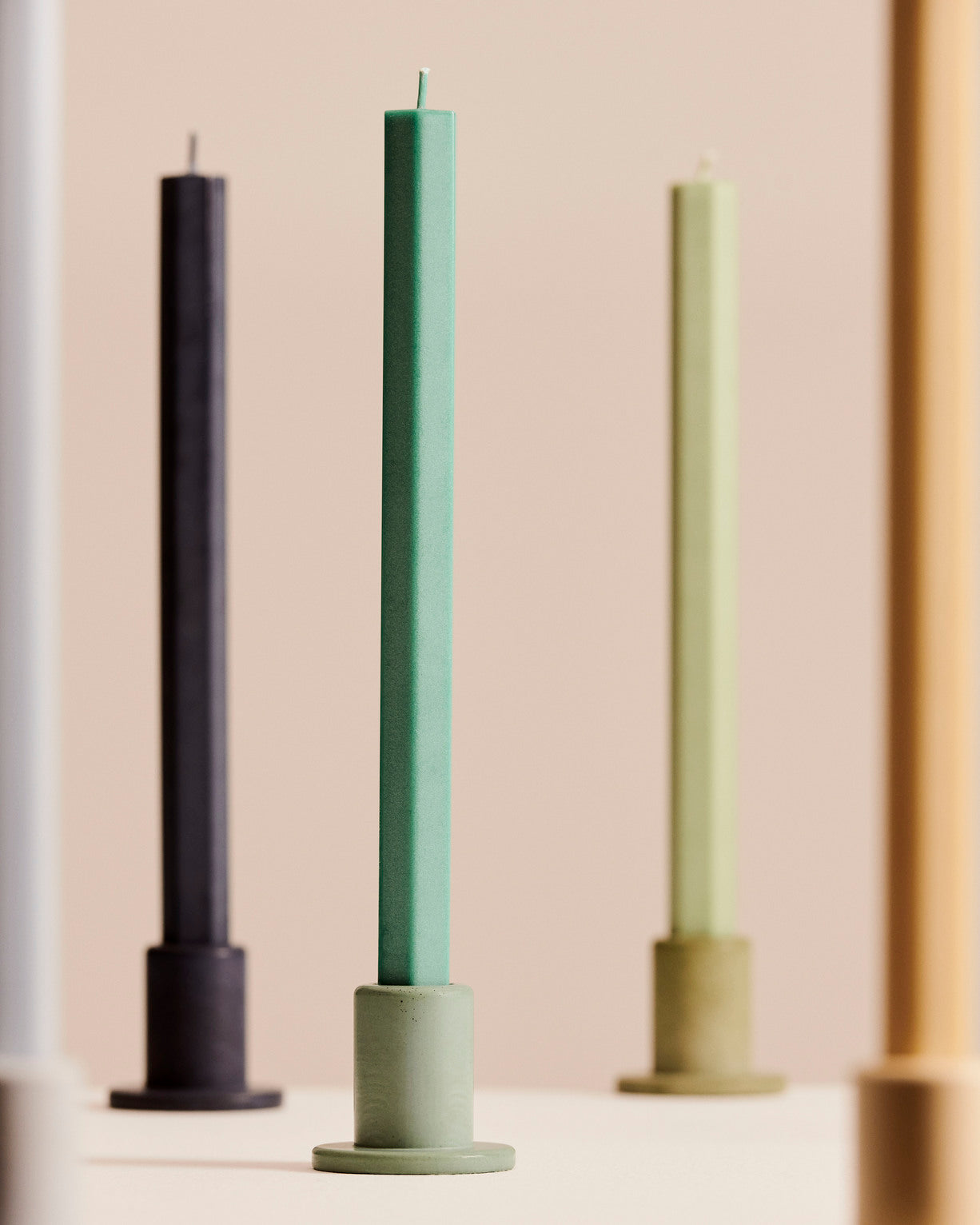 Square Kaarsen set van 4 Pastel