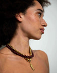 Gemstone ketting / bordeaux