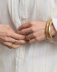 Vergulde ronde bangle