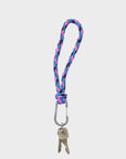 The New Kumihimo Keychain Blueback & Fluo Pink