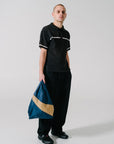 The New Shopping Bag Navy & Camel Medium
