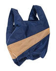 The New Shopping Bag Navy & Camel Medium
