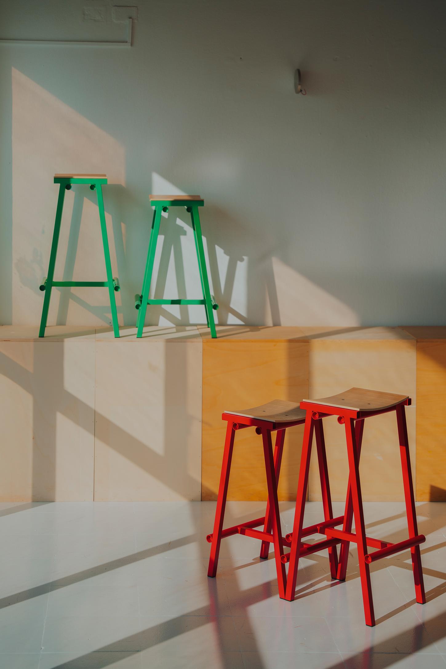 Taburete 8 Bar stool High Soft jade, barkruk, H75