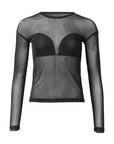WBLAsta ls mesh top, Black