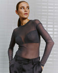 WBLAsta ls mesh top, Castlerock grey