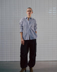 WBLFenja LS Stripe Shirt, White Navy Pinstripe