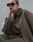 WBLJackie Checked Jacket, Brown Camel Check