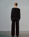 WBLKate HW Wide Jeans, Washed Black Denim
