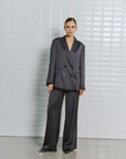 WBLDagmar sateen blazer, Dark grey