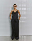 WBLDagmar sateen pant, Dark grey