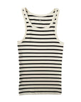 WBLDordi Striped Tank, White Black Stripe