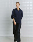 WBLEdith ls shirt, Midnight blue