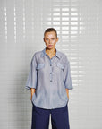 Lennon Shirt, Pacific Blue