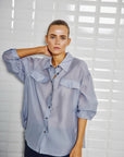 Lennon Shirt, Pacific Blue