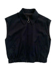 Valentina Striped Vest, Midnight Blue Pinstripe