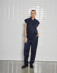 Valentina Striped Pant, Midnight Blue Pinstripe
