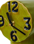 Retro ceramic clock olive
