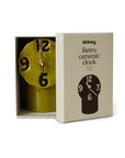Retro ceramic clock olive
