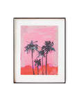Acrylic frame brown palms