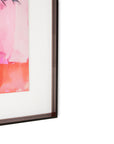 Acrylic frame brown palms