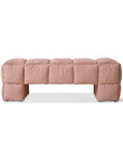 Puffy lobby bench, blush