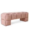 Puffy lobby bench, blush