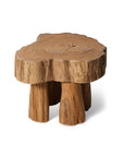 Log wooden stool