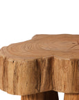 Log wooden stool