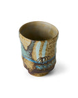 Artist ceramics: coffee mug, scratched