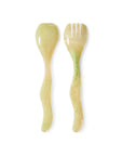 Salad cutlery, mist green (set of 2)