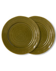 Farmhouse ceramics: side plates, moss (set of 2)