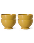 Farmhouse ceramics: small bowls, ochre (set of 4)