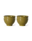 Farmhouse ceramics: XS bowls, moss (set of 4)