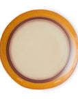 70s ceramics: dinner plates coconut (set of 2)