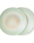 70s ceramics: dinner plates palms (set of 2)
