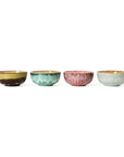 70s ceramics: XS bowls, modernist (set of 4)