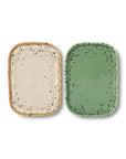 70s ceramics: small trays, crayon (set of 2)
