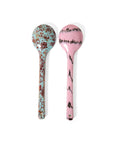 70s ceramics: serving spoons, sprinkle (set of 2)
