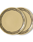 70s ceramics: dinner plate, vanilla (set of 2)