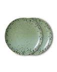70s ceramics: dessert plate, fleck (set of 2)