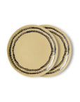 70s ceramics: dessert plate, vanilla (set of 2)