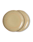 70s ceramics: dessert plate, grit (set of 2)