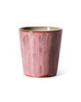 70s ceramics: coffee mug, rhubarb